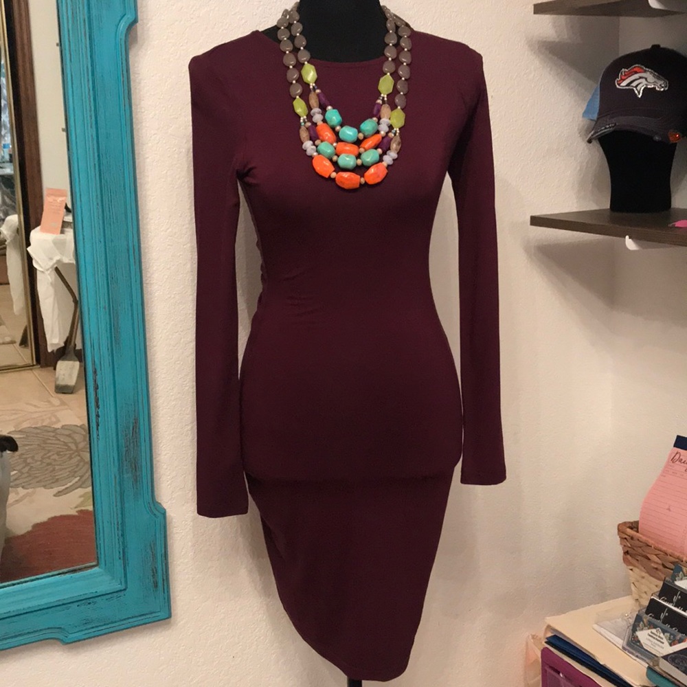 Fitted long sleeve dress